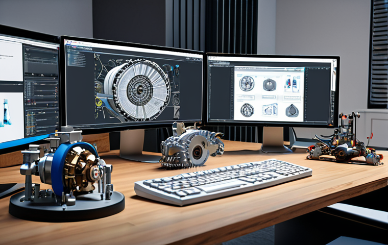 **

A modern mechanical design workspace featuring CAD software displaying a complex 3D model. Focus on innovation and computer-aided design, showing engineers collaborating and utilizing technology.

**