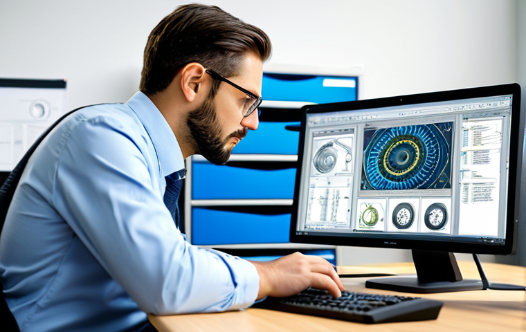 **

"A professional mechanical design engineer, fully clothed in appropriate attire, working at a computer in a bright and organized engineering office. The engineer is reviewing a detailed 3D model of an industrial machine. Safe for work, appropriate content, perfect anatomy, natural proportions, professional, modest."

**